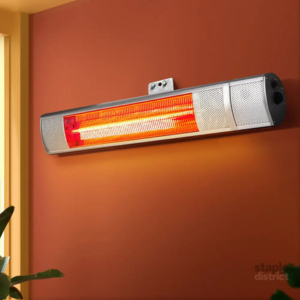 Devanti Electric Strip Heater Infrared Radiant Heaters 2000W - Appliances > Heaters > Electric Heaters