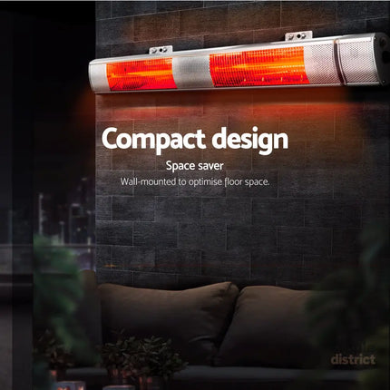 Devanti Electric Strip Heater Infrared Radiant Heaters 3000W - Appliances > Heaters > Electric Heaters