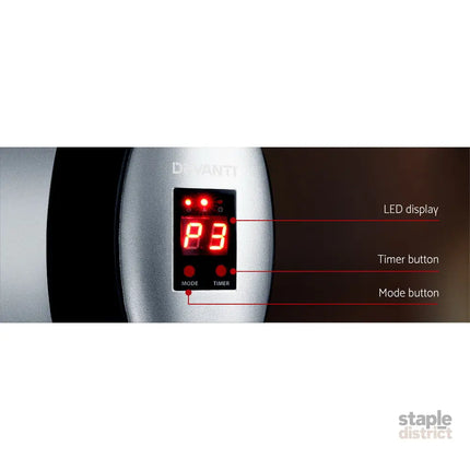 Devanti Electric Strip Heater Radiant Heaters 2000W - Appliances > Heaters > Electric Heaters