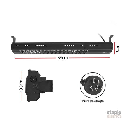 Devanti Electric Strip Heater Radiant Heaters 2000W - Appliances > Heaters > Electric Heaters