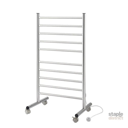 Devanti 10-Bar Freestanding Heated Towel Rail 3-5 Mins Fast Heating Electric Towel Warmer for Bathroom Winter Drying