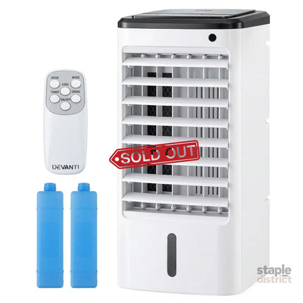 Devanti Evaporative Air Cooler Conditioner w/ Remote 4L - Appliances > Air Conditioners > Evaporative Coolers