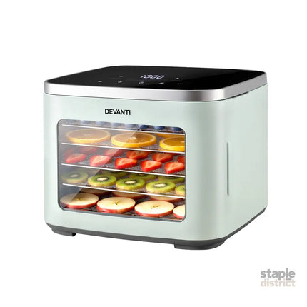 Devanti Food Dehydrator Machine 5 Tray Mini Fruit Dryer Maker Green - Appliances > Kitchen Appliances > Food Dehydrators