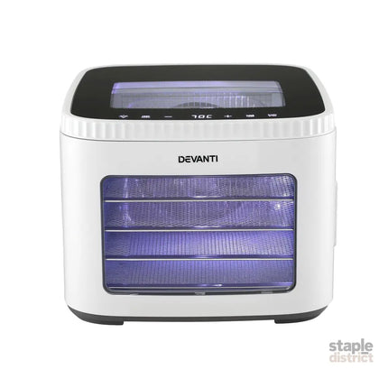 Devanti Food Dehydrator Machine 5 Tray Mini Fruit Dryer Maker White - Appliances > Kitchen Appliances > Food Dehydrators