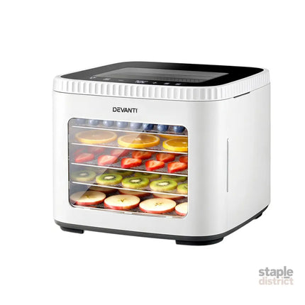 Devanti Food Dehydrator Machine 5 Tray Mini Fruit Dryer Maker White - Appliances > Kitchen Appliances > Food Dehydrators