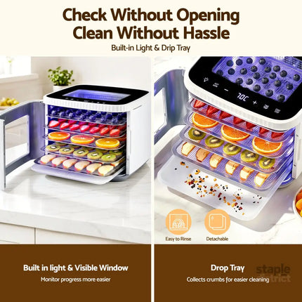 Devanti Food Dehydrator Machine 5 Tray Mini Fruit Dryer Maker White - Appliances > Kitchen Appliances > Food Dehydrators