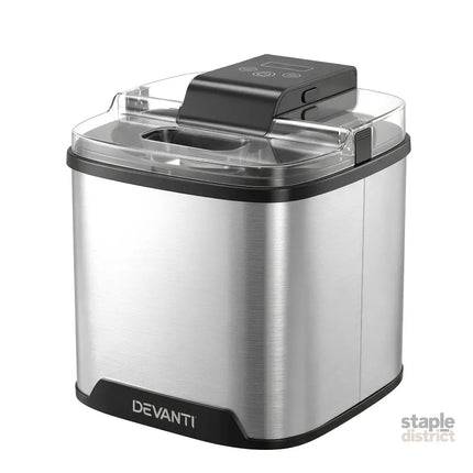 Devanti Ice Cream Maker Machine 2L Homemade Gelato Sorbet Frozen Drinks Sliver - Appliances > Kitchen Appliances > Ice