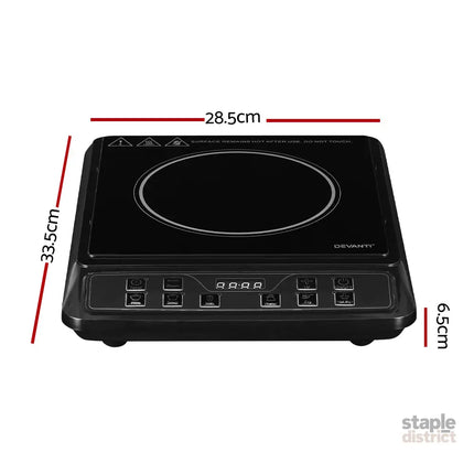 Devanti Induction Cooktop 30cm Portable Cooker - Appliances > Kitchen Appliances > Cooktops & Stoves