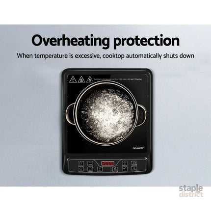 Devanti Induction Cooktop 30cm Portable Cooker - Appliances > Kitchen Appliances > Cooktops & Stoves