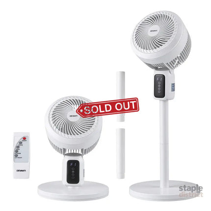Devanti Pedestal Fan W/ Remote 3 Speed 12H Timer Height Adjustable Cooling Fan - Appliances > Fans > Portable Fans