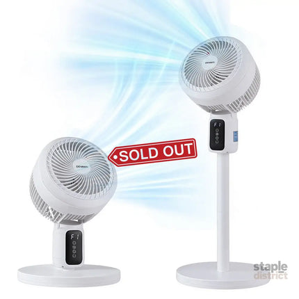 Devanti Pedestal Fan W/ Remote 3 Speed 12H Timer Height Adjustable Cooling Fan - Appliances > Fans > Portable Fans