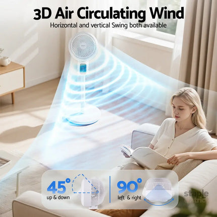 Devanti Pedestal Fan W/ Remote 3 Speed 12H Timer Height Adjustable Cooling Fan - Appliances > Fans > Portable Fans