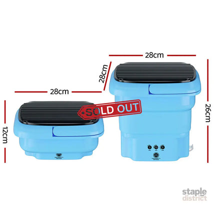 Devanti Portable Washing Machine 4.5L Blue - Appliances > Washers Dryers & Irons > Washing Machines