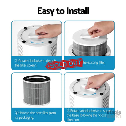 Devanti Replacement Filter Air Purifier HEPAh11 Filters Carbon 3-layer - Appliances > Aroma Diffusers & Humidifiers >