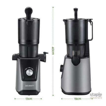 DEVANTI Slow Juicer Cold Press 200W for Fruit Vegetable Juice - Commercial > Commercial Others > Distilling & Brewing
