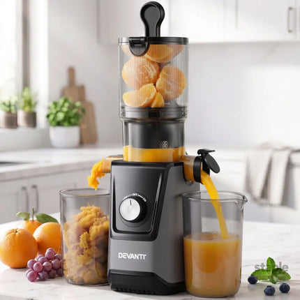 DEVANTI Slow Juicer Cold Press 200W for Fruit Vegetable Juice - Commercial > Commercial Others > Distilling & Brewing