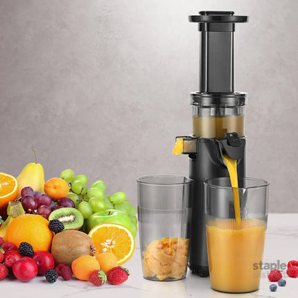 Devanti Slow Juicer Cold Press Fruit Juice Extractor 130W Black - Commercial > Commercial Others > Distilling & Brewing