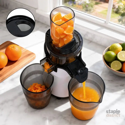 Devanti Slow Juicer Cold Press Fruit Juice Extractor 130W White - Commercial > Commercial Others > Distilling & Brewing