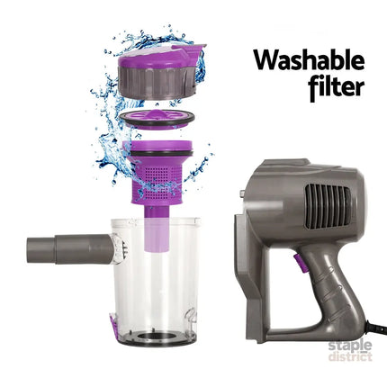 Devanti Stick Vacuum Cleaner Bagless Corded 500W Purple - Appliances > Vacuum Cleaners > Stick Vacuums