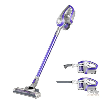 Devanti Stick Vacuum Cleaner Bagless Cordless 150W Purple - Appliances > Vacuum Cleaners > Stick Vacuums