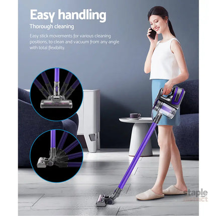 Devanti Stick Vacuum Cleaner Bagless Cordless 150W Purple - Appliances > Vacuum Cleaners > Stick Vacuums