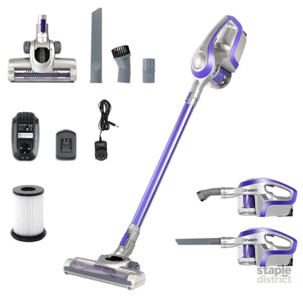 Devanti Stick Vacuum Cleaner Bagless Cordless 150W Purple - Appliances > Vacuum Cleaners > Stick Vacuums