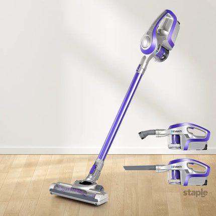 Devanti Stick Vacuum Cleaner Bagless Cordless 150W Purple - Appliances > Vacuum Cleaners > Stick Vacuums