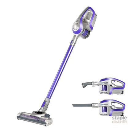 Devanti Stick Vacuum Cleaner Bagless Cordless 150W Purple - Appliances > Vacuum Cleaners > Stick Vacuums