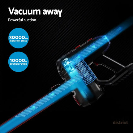 Devanti Stick Vacuum Cleaner Bagless Cordless Red 150W - Appliances > Vacuum Cleaners > Stick Vacuums
