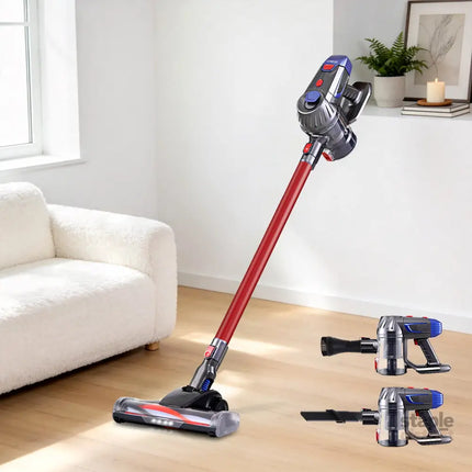 Devanti Stick Vacuum Cleaner Bagless Cordless Red 150W - Appliances > Vacuum Cleaners > Stick Vacuums