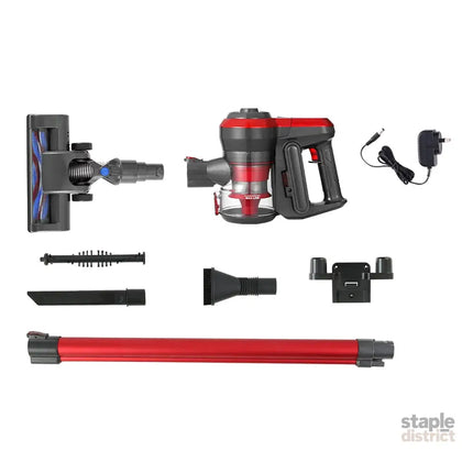 Devanti Stick Vacuum Cleaner Brushless Cordless 250W Red - Appliances > Vacuum Cleaners > Stick Vacuums