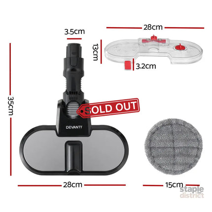 Devanti Stick Vacuum Cleaner Electric Mop Head - Appliances > Vacuum Cleaners > Stick Vacuums