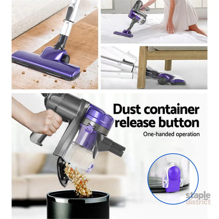 Devanti Stick Vacuum Cleaner Handheld Corded 450W Purple - Appliances > Vacuum Cleaners > Stick Vacuums