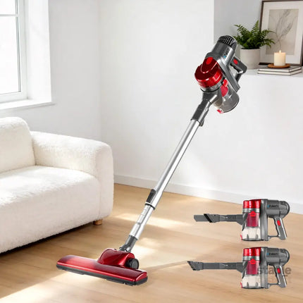 Devanti Stick Vacuum Cleaner Handheld Corded 450W Red - Appliances > Vacuum Cleaners > Stick Vacuums
