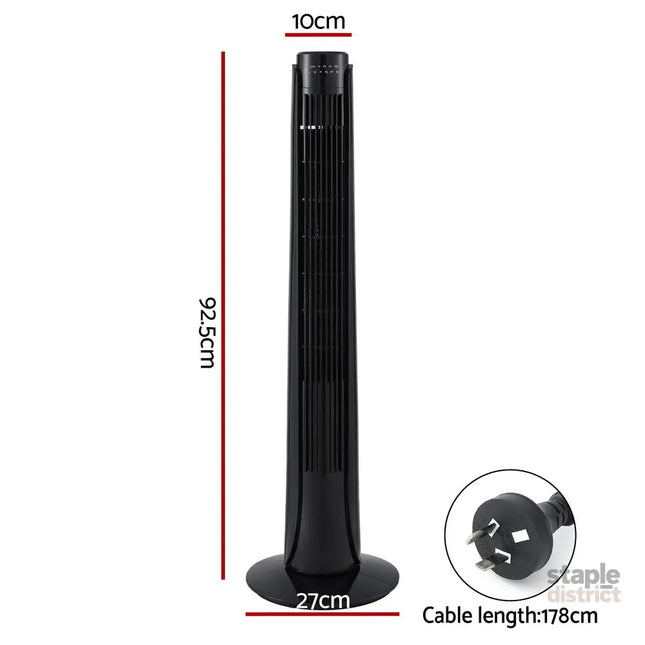 Devanti Tower Fan Oscillating 3 Speeds with Remote 93cm - Appliances > Fans > Ceiling Fans