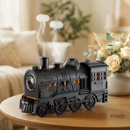 Devanti Train Aroma Diffuser Essential Oil Humidifier 300ml Smoke Ring LED Timer - Appliances > Aroma Diffusers &