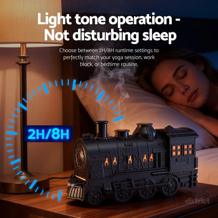 Devanti Train Aroma Diffuser Essential Oil Humidifier 300ml Smoke Ring LED Timer - Appliances > Aroma Diffusers &