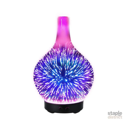 Devanti Ultrasonic Aroma Aromatherapy Diffuser 3D Light Oil Firework Humidifier - Appliances > Aroma Diffusers &