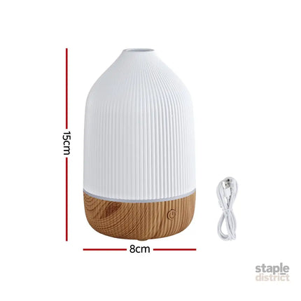 Devanti Ultrasonic Aroma Diffuser Aromatherapy 100ml LED Lights Iron Humidifier Forest - Appliances > Aroma Diffusers &