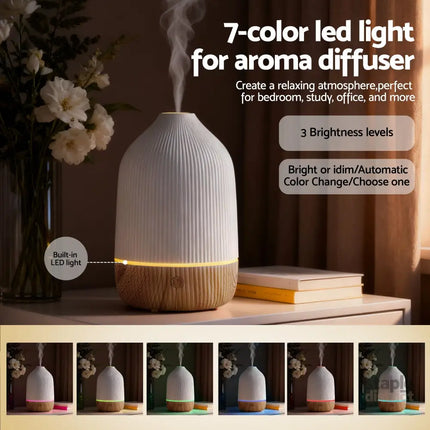Devanti Ultrasonic Aroma Diffuser Aromatherapy 100ml LED Lights Iron Humidifier Forest - Appliances > Aroma Diffusers &