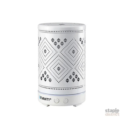 Devanti Ultrasonic Aroma Diffuser Aromatherapy 100ml LED Lights Iron Humidifier Forest - Appliances > Aroma Diffusers &
