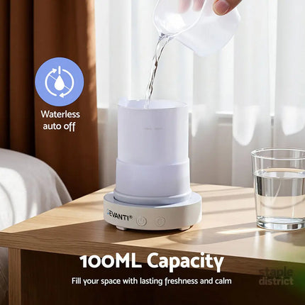 Devanti Ultrasonic Aroma Diffuser Aromatherapy 100ml LED Lights Iron Humidifier Forest - Appliances > Aroma Diffusers &
