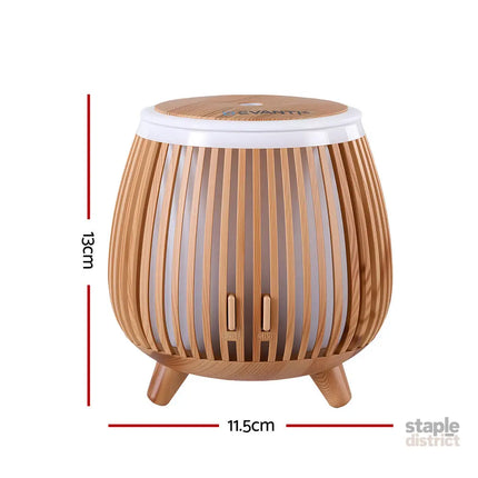 Devanti Ultrasonic Aroma Diffuser Aromatherapy 140ml LED Lights Iron Humidifier Forest Deep Wood - Appliances > Aroma