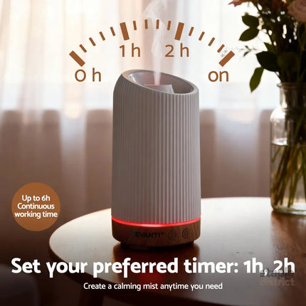 Devanti Ultrasonic Aroma Diffuser Aromatherapy 200ml LED Lights Iron Humidifier Forest - Appliances > Aroma Diffusers &