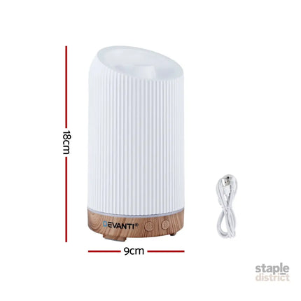 Devanti Ultrasonic Aroma Diffuser Aromatherapy 200ml LED Lights Iron Humidifier Forest - Appliances > Aroma Diffusers &