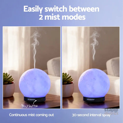 Devanti Ultrasonic Aroma Diffuser Aromatherapy Moon Lamp 100ml - Appliances > Aroma Diffusers & Humidifiers > Aroma