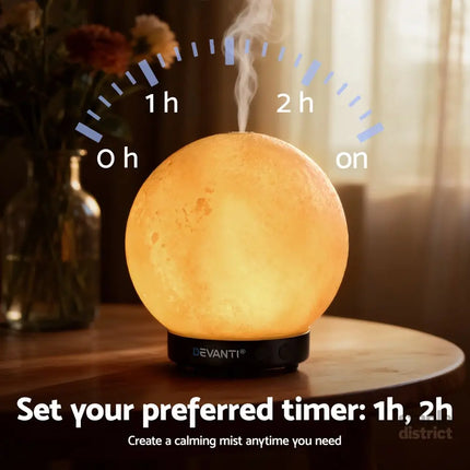 Devanti Ultrasonic Aroma Diffuser Aromatherapy Moon Lamp 100ml - Appliances > Aroma Diffusers & Humidifiers > Aroma