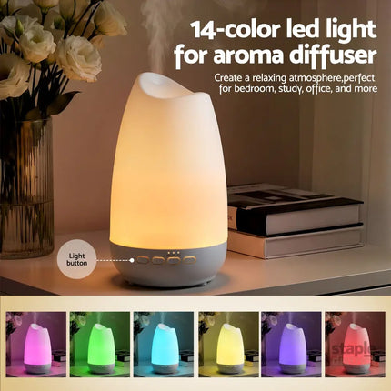 Devanti Ultrasonic Essential Oil Aroma Diffuser Aromatherapy Cool Mist Humidifier w/ LED Light 300ml - Appliances >