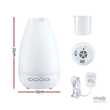 Devanti Ultrasonic Essential Oil Aroma Diffuser Aromatherapy Cool Mist Humidifier w/ LED Light 300ml - Appliances >