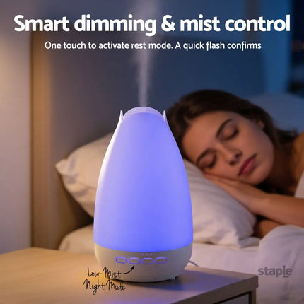 Devanti Ultrasonic Essential Oil Aroma Diffuser Aromatherapy Cool Mist Humidifier w/ LED Light 300ml - Appliances >